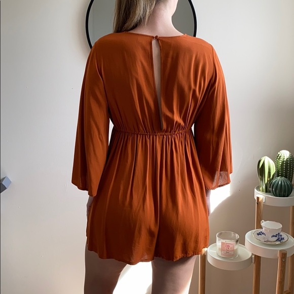 LIKE NEW ASOS burnt orange romper - Picture 2 of 3